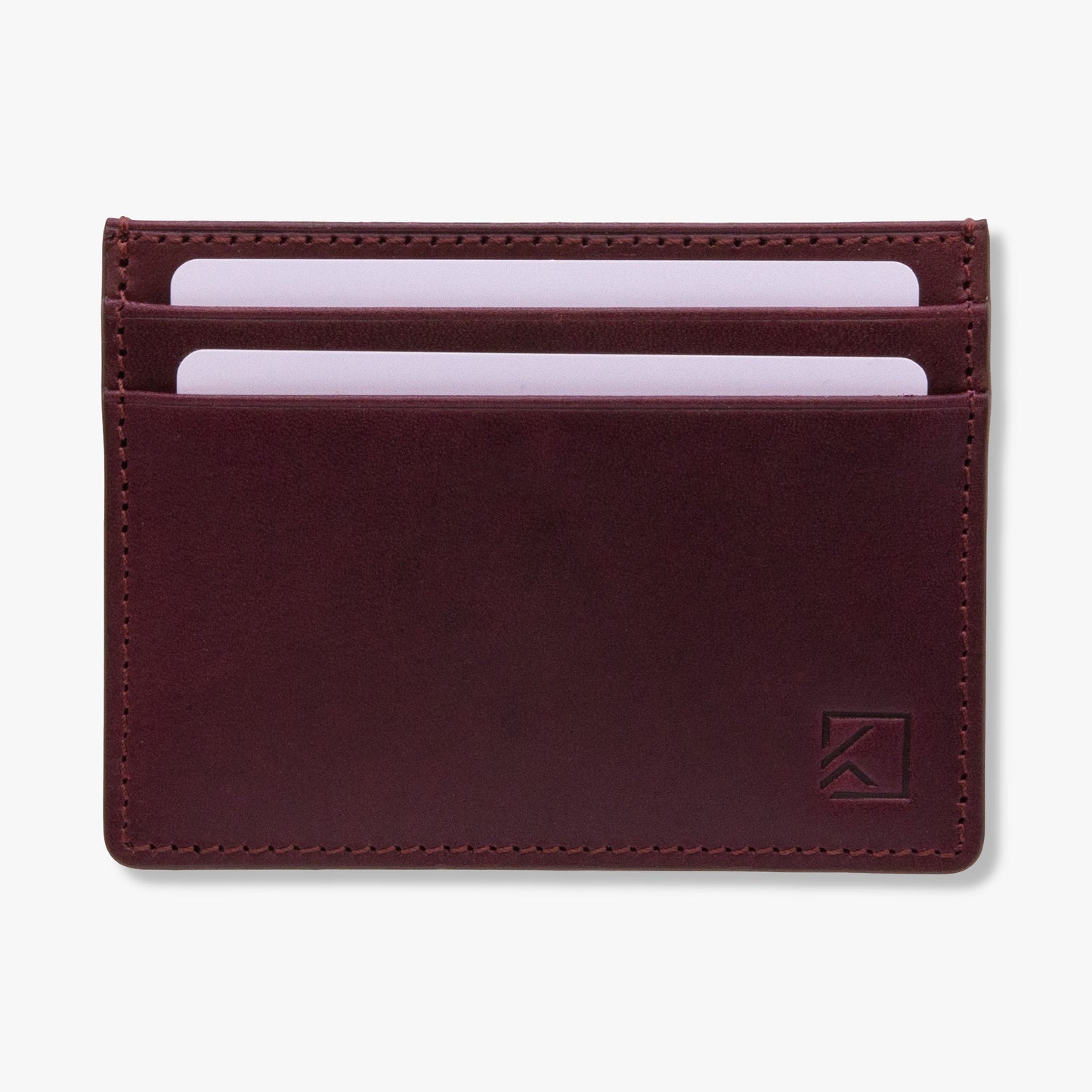 Premium Minimalist Slim Card Holder Wallet - Bordeaux