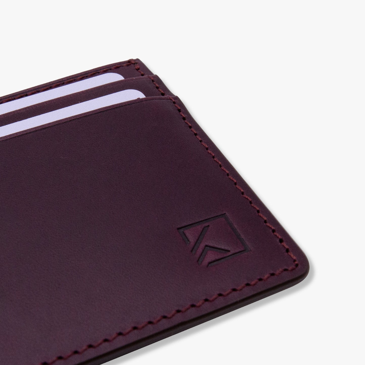 Premium Minimalist Slim Card Holder Wallet - Bordeaux