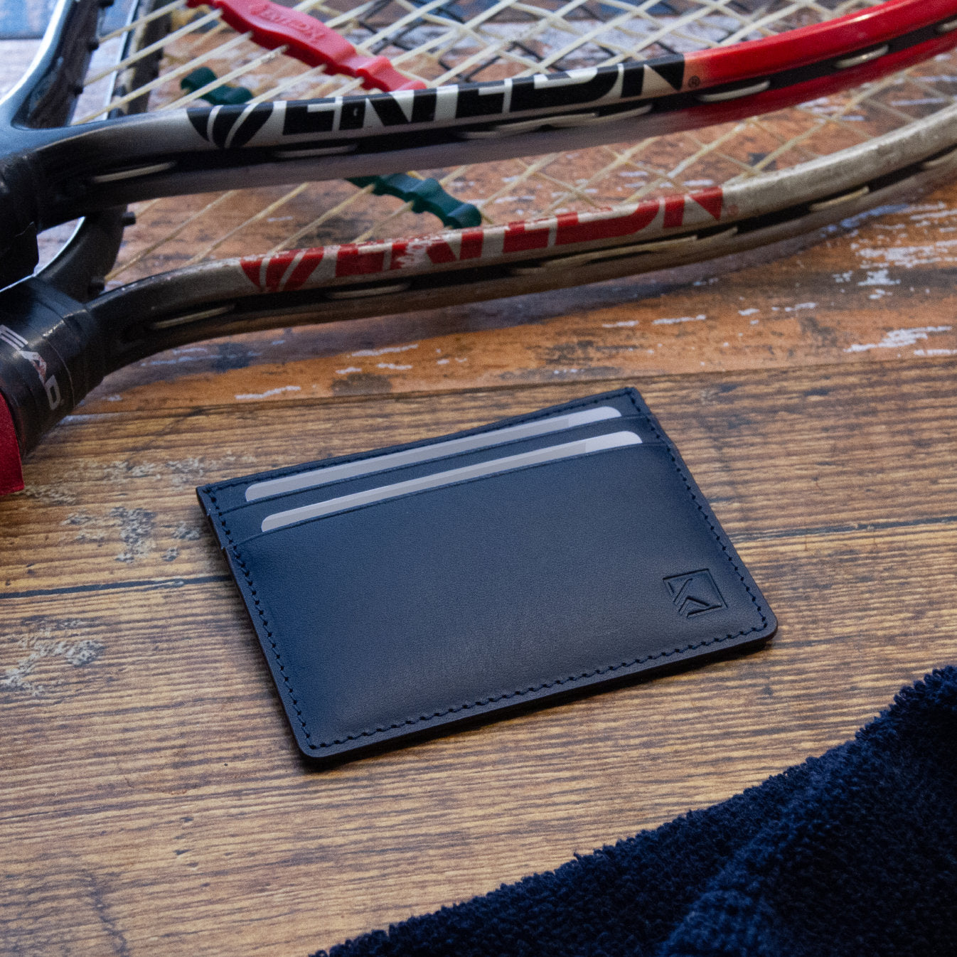 Premium Minimalist Slim Card Holder Wallet - Navy
