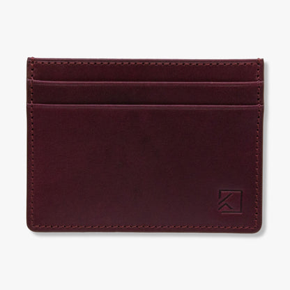 Premium Minimalist Slim Card Holder Wallet - Bordeaux