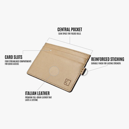 Premium Minimalist Slim Card Holder Wallet - Ivory