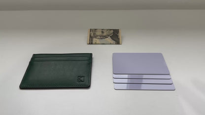 Premium Minimalist Slim Card Holder Wallet - Evergreen