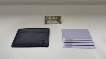 Premium Minimalist Slim Card Holder Wallet - Navy