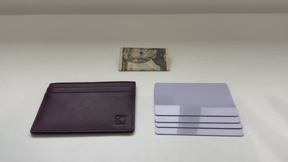 Premium Minimalist Slim Card Holder Wallet - Bordeaux
