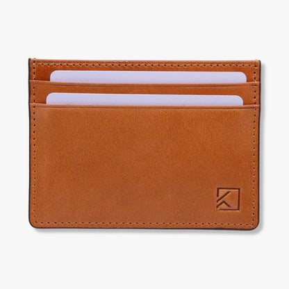 Premium Minimalist Slim Card Holder Wallet - Tobacco
