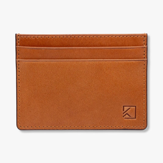 Premium Minimalist Slim Card Holder Wallet - Tobacco